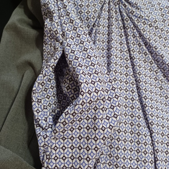 Lands' End Size XS Twist Front Knit Dress 3/4 Sleeve Geometric Print Pockets NEW - Picture 5 of 10